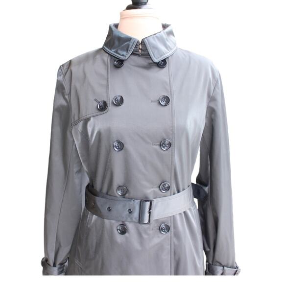 Vintage Double Breasted Mid Length Trench Coat Jacket with Belt - Size XL - Picture 9 of 16